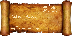 Pajzer Vitus névjegykártya